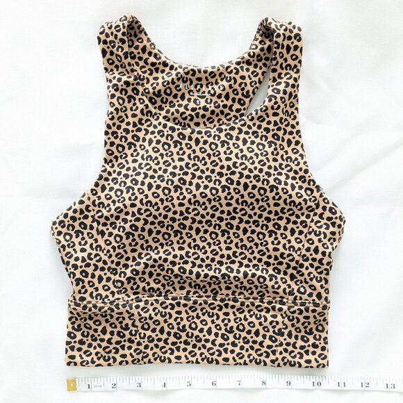All Fenix Leopard Print Long Line Sports Bra (XS) - Picture 1 of 4